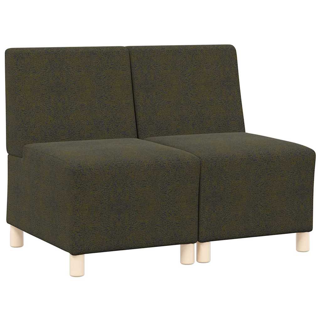 Modular Sofa Unit Armless 2 pcs Green 55 x 74 x 82 cm